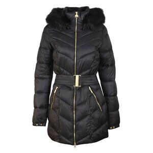 $500 BARBOUR INTERNATIONAL Highpoint Quilt PUFFER PARKA SNOW COAT BLACK 10 US